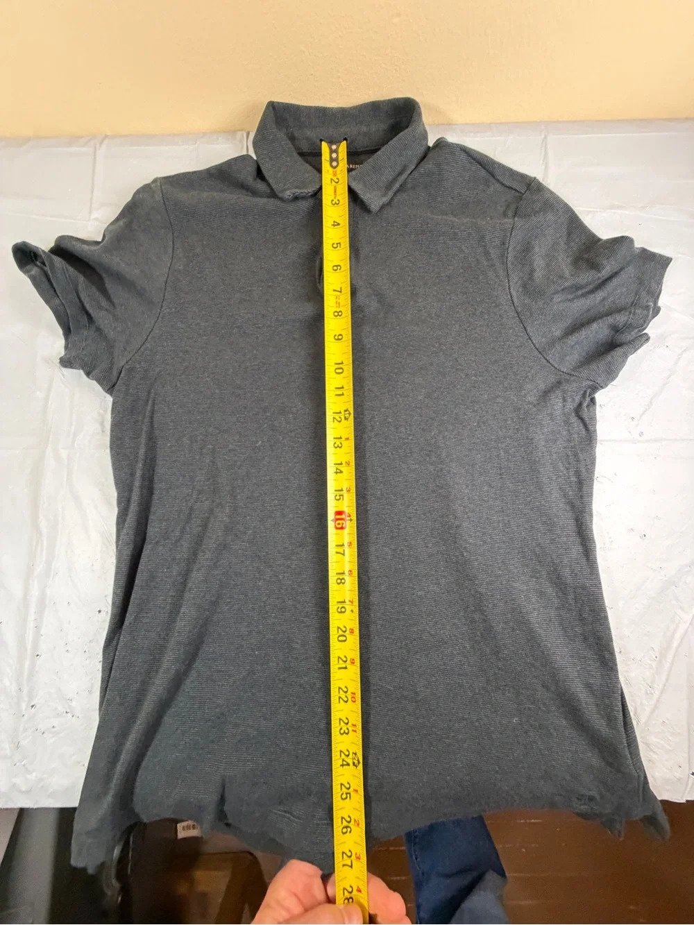Banana Republic‎ Men's Charcoal Microstripe Polo